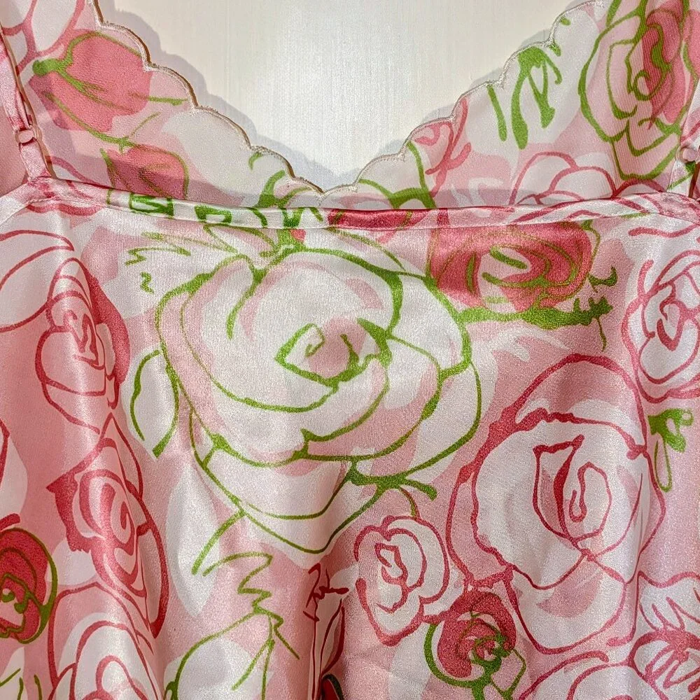Pink Rose Satin Cami & Shorts Set - Picture 6 of 12